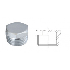 Заглушка с наружной резьбой SOLOMON 1 1/4" никель 4001