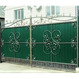 Ворота ковані із профнастилом прості Legran