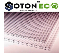 Стільниковий полікарбонат ТМ SOTON ECO 6х2100х6000 мм прозорий