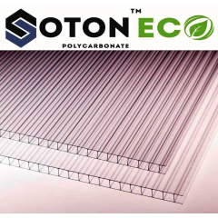 Стільниковий полікарбонат ТМ SOTON ECO 6х2100х6000 мм прозорий Суми