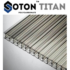 Стільниковий полікарбонат ТМ SOTON TITAN 20х2100х6000 мм прозорий Київ