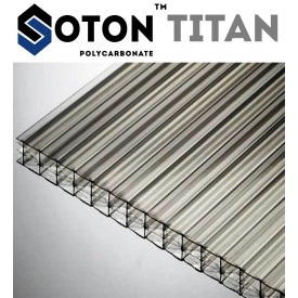Стільниковий полікарбонат ТМ SOTON TITAN 20х2100х6000 мм прозорий