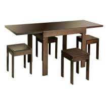 Столовый комплект Твист (стол+4 табурета) орех Мебель-Сервис