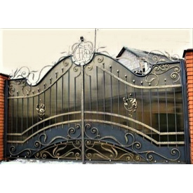 Ворота ковані закриті полікарбонатом Legran
