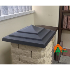 Кришка для забору Піка 400x400 мм графіт