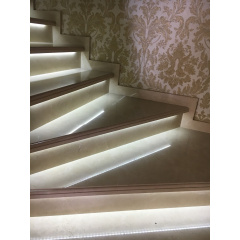 Мраморная лестница с подсветкой и балюстрадой Конотоп