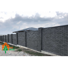 Цегла гіперпресована ECOBRICK гладкий 250х120х65 сірий