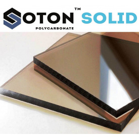 Монолітний полікарбонат ТМ SOTON 3мм 2050х2050мм бронзовий