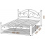 Кровать металлическая Диана на деревянных ногах 140 Металл дизайн Киев