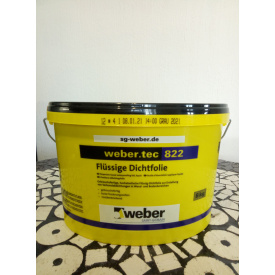 weber tec 822 (8кг колір - сірий) Еластична напіврідка гідроізоляційна мастика готова до нанесення