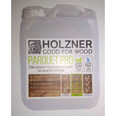 Лак акрил-поліуретановий на водній основі Holzner Parquet PRO 5л Тернопіль
