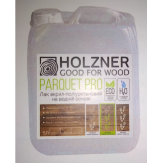 Лак акрил-поліуретановий на водній основі Holzner Parquet PRO 5л