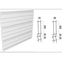 Сетка для забора 1.03 антрацит - ral 7016/Zn+ППЛ/3D/4-4/SZ Львов