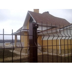 Сітка для огорожі 1.23 коричневий-ral 8017 / Zn + ППЛ / 3D / 3-4 / SZ Лозова