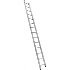 Алюминиевая односекционная приставная лестница на 14 ступеней (универсальная)