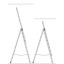 Лестница алюминиевая трехсекционная универсальная 3 х 14 ступеней Херсон