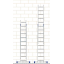 Лестница алюминиевая двухсекционная универсальная (усиленная) 2 х 15 ступеней Ровно