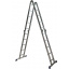 Алюминиевая четырехсекционная шарнирная лестница трансформер 4 х 5 ступеней Чернівці