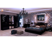 Спальня Богема 6Д чорний глянець Миро-Марк