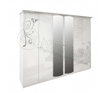 Шкаф Богема 6Д белый глянец Миро-Марк