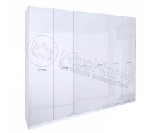 Шкаф Белла 6Д без зеркал белый глянец Миро-Марк