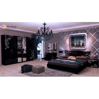 Спальня Богема 6Д черный глянец Миро-Марк