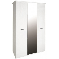 Шкаф Прованс 3Д с зеркалом белый глянец Миро-Марк Кропивницкий