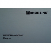 Фальцевый лист Rheinzink Blaugrau из цинк-титана 0,7х1000 мм