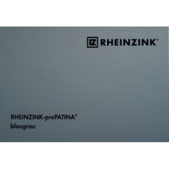 Фальцевий лист Rheinzink Blaugrau з цинк-титану 0,7х1000 мм Стрий