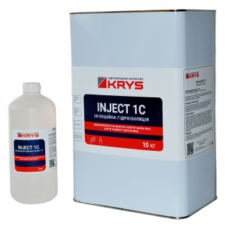 KRYS INJECT 1C - 1-компонентна поліуретанова ін'єкційна піна Комплект 10 кг + 1 л Розширення в 40 разів