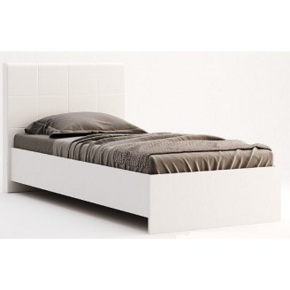 Кровать односпальная Фемели 90х200 белый глянец с каркасом Миро-Марк