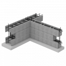 Бетонный блок несъёмной опалубки 510х235х250 мм