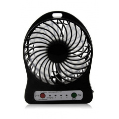 Мини вентилятор mini fan XSFS-01 с аккумулятором 18650 Black Івано-Франківськ