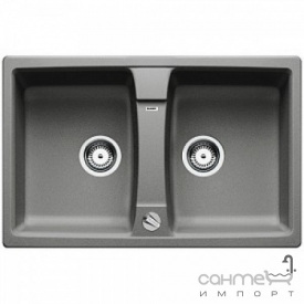 Гранитная кухонная мойка на полторы чаши с сушкой Blanco Lexa 8 Silgranit 525906 черная