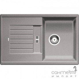 Гранитная кухонная мойка с сушкой Blanco Zia 45S Silgranit 526013 антрацит