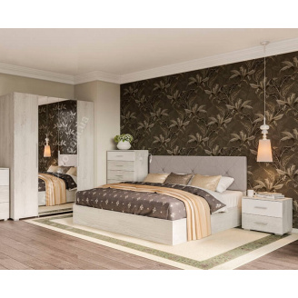 Спальня Ромбо 4Д аляска + белый Мир мебели