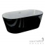 Отдельностоящая акриловая ванна Polimat Uzo 160x80 00336 белая/черный глянец Черкассы