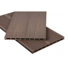Терасна дошка двостороння ДПК POLYMER&WOOD PREMIUM Венге штучна дерево-полімерна композитна дошка для тераси, балкона, вулиці коричнева