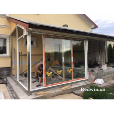Раздвижные окна из алюминия с покраской для дома