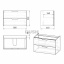 LIBRA комплект мебели 80см белый: тумба подвесная, 2 ящика + умывальник накладной арт 15-41-80 Харків