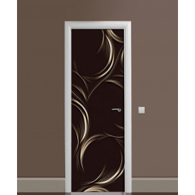 Наклейка на двері Zatarga «Плаваюча вензель» 650х2000 мм вінілова 3Д наклейка декор самоклеюча