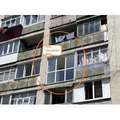 Панорамне металопластикове вікно 2100х2500мм монтажна ширина 60 мм профіль WDS Ekipazh Ultra 60 Костопіль