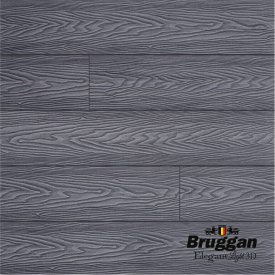 Террасная доска двухсторонняя ДПК Брюгган BRUGGAN ELEGANT LIGHT 3D GRAPHITE дерево-полимерная композитная доска для бассейнов, беседок серая