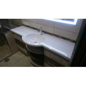 Умивальник R&D зі стільницею зі штучного каменю 35х510х1820 мм білий