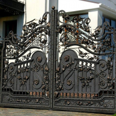 ворота кованые ручной работы, прочные фигурные Legran Ромны