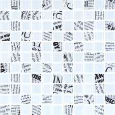 Мозаика стеклянная Kotto Keramika GMP 0425013 С2 Print 12/White Mat 300х300 мм