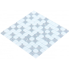 Мозаика стеклянная Kotto Keramika GM 8015 C2 Silver S5/White 300х300 мм Полтава