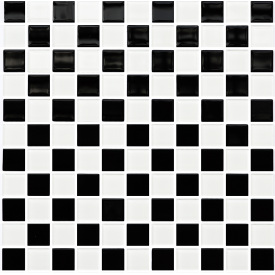 Мозаика стеклянная Kotto Keramika GM 4002 CC Black/White 300х300 мм