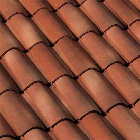 Французкая керамическая черепица MONIER Ferian 480x290 мм гранат