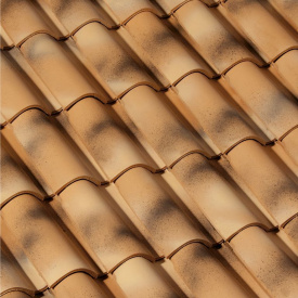 Французкая керамическая черепица MONIER Ferian 480x290 мм охра с патиной